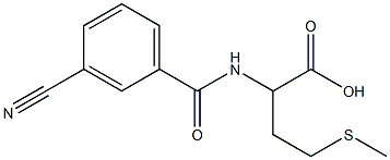 2-[(3-cyanophenyl)formamido]-4-(methylsulfanyl)butanoic acid Struktur