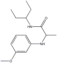 2-[(3-methoxyphenyl)amino]-N-(pentan-3-yl)propanamide Struktur