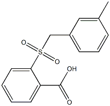 2-[(3-methylbenzyl)sulfonyl]benzoic acid Struktur