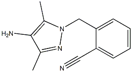 2-[(4-amino-3,5-dimethyl-1H-pyrazol-1-yl)methyl]benzonitrile Struktur