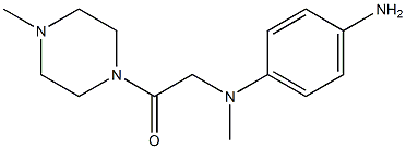 2-[(4-aminophenyl)(methyl)amino]-1-(4-methylpiperazin-1-yl)ethan-1-one Struktur