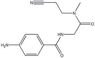 2-[(4-aminophenyl)formamido]-N-(2-cyanoethyl)-N-methylacetamide Struktur