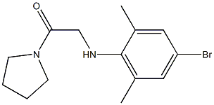 2-[(4-bromo-2,6-dimethylphenyl)amino]-1-(pyrrolidin-1-yl)ethan-1-one Struktur