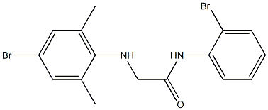 2-[(4-bromo-2,6-dimethylphenyl)amino]-N-(2-bromophenyl)acetamide Struktur