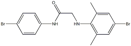 2-[(4-bromo-2,6-dimethylphenyl)amino]-N-(4-bromophenyl)acetamide Struktur