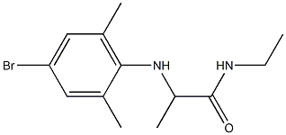 2-[(4-bromo-2,6-dimethylphenyl)amino]-N-ethylpropanamide Struktur