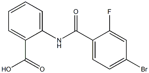 2-[(4-bromo-2-fluorobenzoyl)amino]benzoic acid Struktur