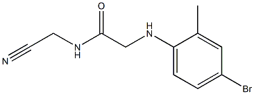 2-[(4-bromo-2-methylphenyl)amino]-N-(cyanomethyl)acetamide Struktur