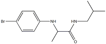 2-[(4-bromophenyl)amino]-N-(2-methylpropyl)propanamide Struktur