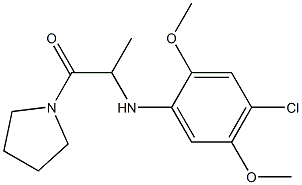 2-[(4-chloro-2,5-dimethoxyphenyl)amino]-1-(pyrrolidin-1-yl)propan-1-one Struktur