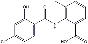 2-[(4-chloro-2-hydroxybenzene)amido]-3-methylbenzoic acid Struktur