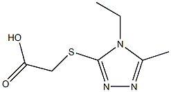 2-[(4-ethyl-5-methyl-4H-1,2,4-triazol-3-yl)sulfanyl]acetic acid Struktur