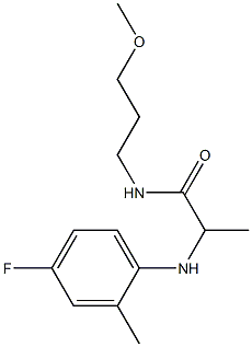 2-[(4-fluoro-2-methylphenyl)amino]-N-(3-methoxypropyl)propanamide Struktur