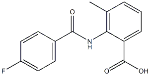 2-[(4-fluorobenzoyl)amino]-3-methylbenzoic acid Struktur