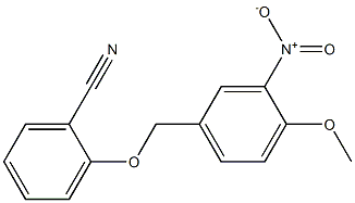 2-[(4-methoxy-3-nitrophenyl)methoxy]benzonitrile Struktur