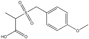 2-[(4-methoxybenzyl)sulfonyl]propanoic acid Struktur