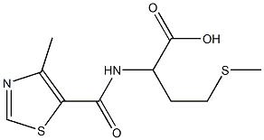 2-[(4-methyl-1,3-thiazol-5-yl)formamido]-4-(methylsulfanyl)butanoic acid Struktur