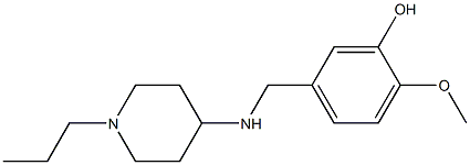 2-methoxy-5-{[(1-propylpiperidin-4-yl)amino]methyl}phenol Struktur