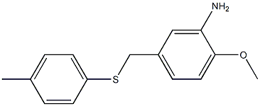 2-methoxy-5-{[(4-methylphenyl)sulfanyl]methyl}aniline Struktur