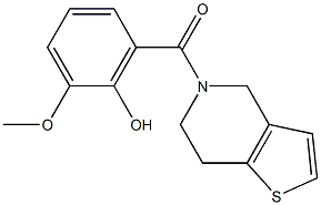 2-methoxy-6-{4H,5H,6H,7H-thieno[3,2-c]pyridin-5-ylcarbonyl}phenol Struktur