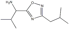 2-methyl-1-[3-(2-methylpropyl)-1,2,4-oxadiazol-5-yl]propan-1-amine Struktur