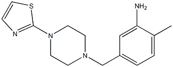 2-methyl-5-{[4-(1,3-thiazol-2-yl)piperazin-1-yl]methyl}aniline Struktur