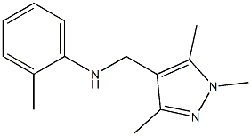 2-methyl-N-[(1,3,5-trimethyl-1H-pyrazol-4-yl)methyl]aniline Struktur