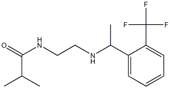 2-methyl-N-[2-({1-[2-(trifluoromethyl)phenyl]ethyl}amino)ethyl]propanamide Struktur