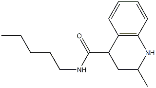 2-methyl-N-pentyl-1,2,3,4-tetrahydroquinoline-4-carboxamide Struktur