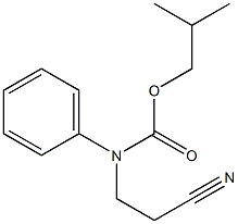 2-methylpropyl N-(2-cyanoethyl)-N-phenylcarbamate Struktur