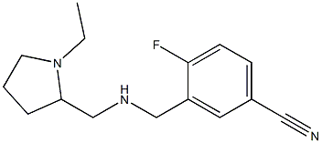 3-({[(1-ethylpyrrolidin-2-yl)methyl]amino}methyl)-4-fluorobenzonitrile Struktur