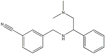 3-({[2-(dimethylamino)-1-phenylethyl]amino}methyl)benzonitrile Struktur