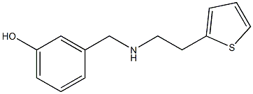 3-({[2-(thiophen-2-yl)ethyl]amino}methyl)phenol Struktur