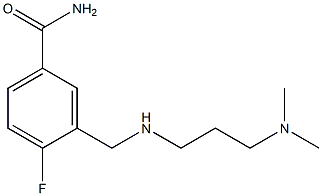 3-({[3-(dimethylamino)propyl]amino}methyl)-4-fluorobenzamide Struktur