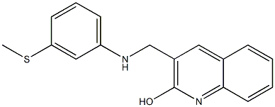 3-({[3-(methylsulfanyl)phenyl]amino}methyl)quinolin-2-ol Struktur