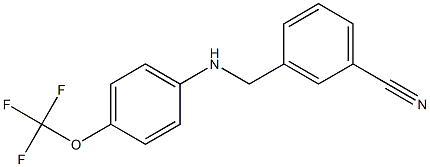 3-({[4-(trifluoromethoxy)phenyl]amino}methyl)benzonitrile Struktur