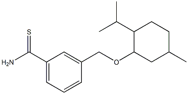 3-({[5-methyl-2-(propan-2-yl)cyclohexyl]oxy}methyl)benzene-1-carbothioamide Struktur