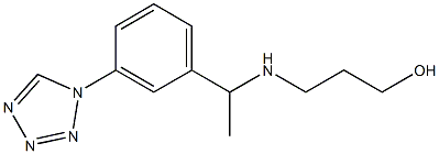 3-({1-[3-(1H-1,2,3,4-tetrazol-1-yl)phenyl]ethyl}amino)propan-1-ol Struktur