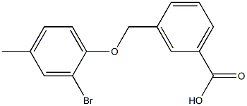 3-(2-bromo-4-methylphenoxymethyl)benzoic acid Struktur