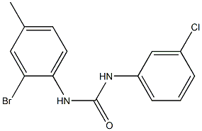 3-(2-bromo-4-methylphenyl)-1-(3-chlorophenyl)urea Struktur