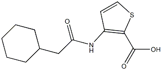 3-(2-cyclohexylacetamido)thiophene-2-carboxylic acid Struktur