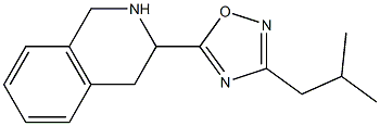 3-(2-methylpropyl)-5-(1,2,3,4-tetrahydroisoquinolin-3-yl)-1,2,4-oxadiazole Struktur