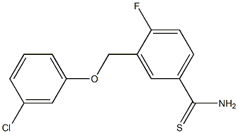 3-(3-chlorophenoxymethyl)-4-fluorobenzene-1-carbothioamide Struktur