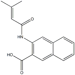 3-(3-methylbut-2-enamido)naphthalene-2-carboxylic acid Struktur