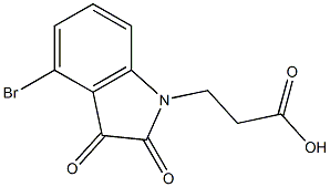 3-(4-bromo-2,3-dioxo-2,3-dihydro-1H-indol-1-yl)propanoic acid Struktur