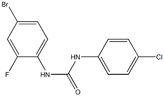 3-(4-bromo-2-fluorophenyl)-1-(4-chlorophenyl)urea Struktur