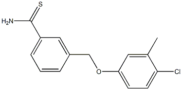 3-(4-chloro-3-methylphenoxymethyl)benzene-1-carbothioamide Struktur