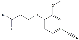 3-(4-cyano-2-methoxyphenoxy)propanoic acid Struktur