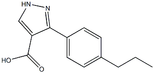 3-(4-propylphenyl)-1H-pyrazole-4-carboxylic acid Struktur