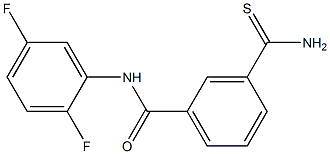 3-(aminocarbonothioyl)-N-(2,5-difluorophenyl)benzamide Struktur